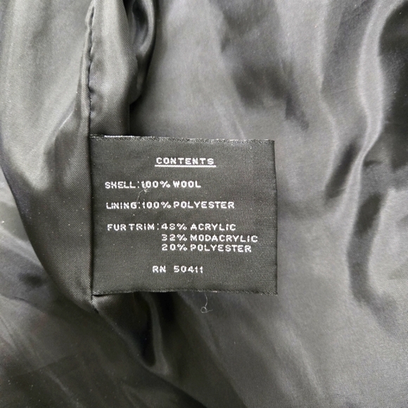 FS Limited Women's 2X Plus Size 100% Wool Black Lined Coat Excellent Condition - Picture 12 of 14